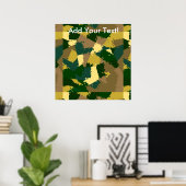 Goldene Dschungel-Camouflage Poster (Heimbüro)
