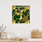 Goldene Dschungel-Camouflage Poster (Küche)