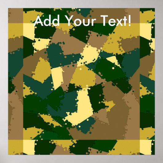 Goldene Dschungel-Camouflage Poster (Vorne)