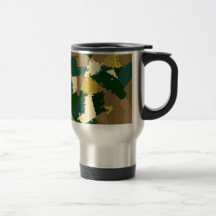 Goldene Dschungel-Camouflage Reisebecher