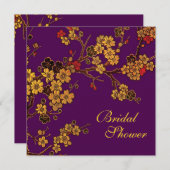 Goldene Dusche - Brautparty Einladung (Vorne/Hinten)