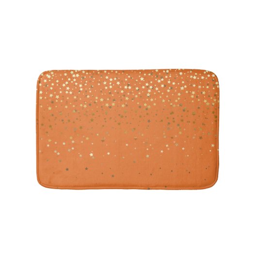 Goldene Dusche der Sterne Badematte (Vorderseite)