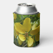 Goldene Dusche Tropengelbe Blüte Dosenkühler (Kanne Rückseite)