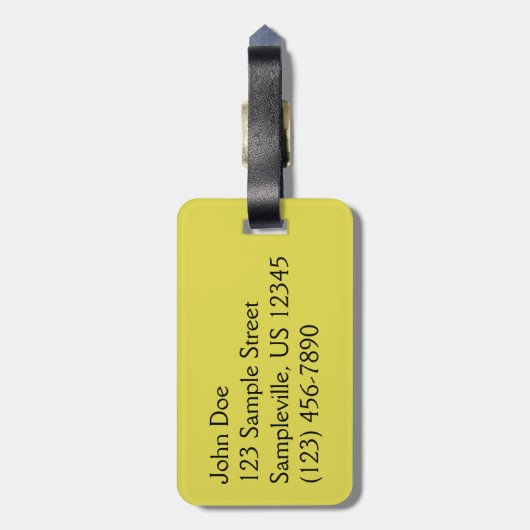 Goldene Dusche Tropengelbe Blüte Gepäckanhänger (Rückseite vertikal)