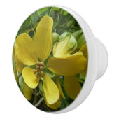 Goldene Dusche Tropengelbe Blüte Keramikknauf (Rechts)