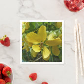 Goldene Dusche Tropengelbe Blüte Serviette (Beispiel)