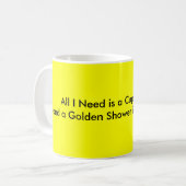 Goldene Duschen Kaffeetasse (Vorderseite Links)