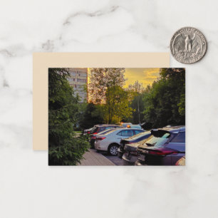 Goldene dusk Urban Flat Note Card - individuell ei Mitteilungskarte