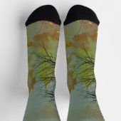 Goldene Echoes: Reflexion im Herbst Socken (Oben)
