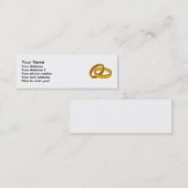 Goldene Eheringe Mini Visitenkarte (Vorne/Hinten)