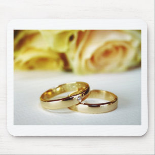 Goldene Eheringe Mousepad