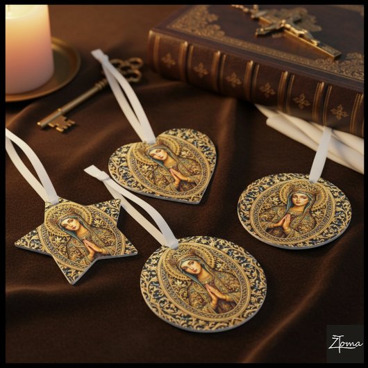 Goldene Ehrfurcht Jungfrau Maria Ornament