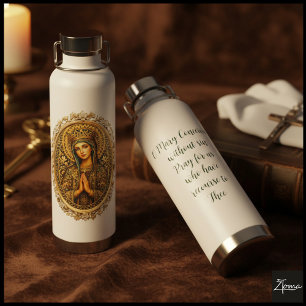 Goldene Ehrfurcht Jungfrau Maria Trinkflasche