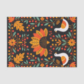 Goldene Eiche und Berry Erntedank Seidenpapier (Vorderseite)