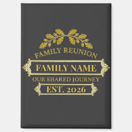Goldene Eichenlaub-Familientreffen mit individuell Magnet