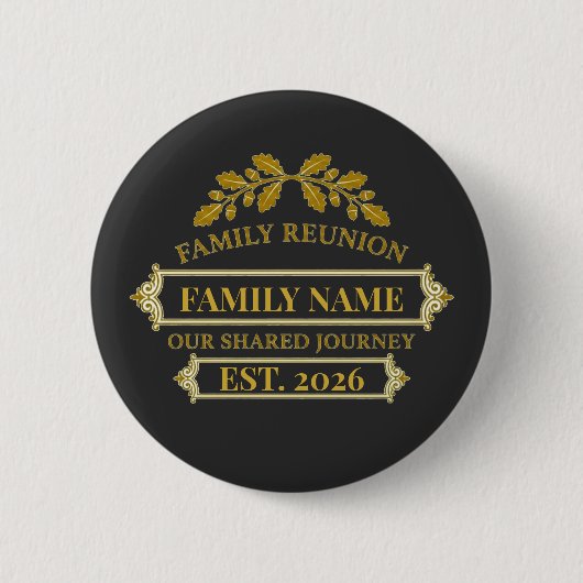 Goldene Eichenlaub Familienzusammenkunft Benutzerd Button (Vorderseite)