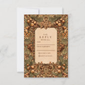 Goldene Eichenwald-Hochzeit RSVP Karte (Vorderseite)