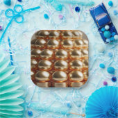 Goldene Eier und viel Glück Pappteller (Party)