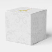 Goldene Eiffelturm Damask Hochzeitsfavoriten Box Geschenkschachtel (Vorderseite)