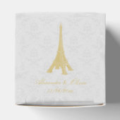 Goldene Eiffelturm Damask Hochzeitsfavoriten Box Geschenkschachtel (Oben)