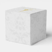 Goldene Eiffelturm Damask Hochzeitsfavoriten Box Geschenkschachtel (Rückseite)