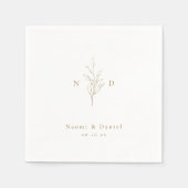 Goldene, einfache botanische Monographie Serviette (Vorderseite)