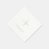 Goldene, einfache botanische Monographie Serviette (Ecke)