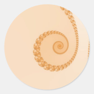 Goldene einfache Spiralen-Aufkleber Runder Aufkleber