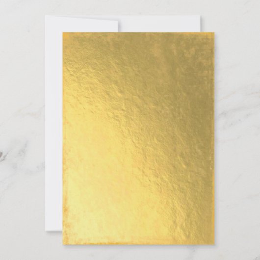 Goldene Einhornblume Einladung zum Geburtstag (Rückseite)