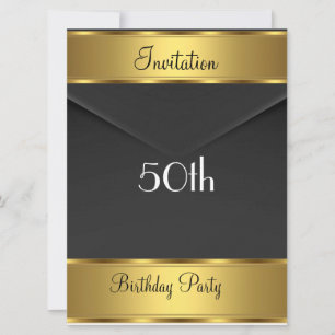 Goldene Einladung zum 50. Geburtstag
