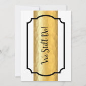 Goldene Einladungskarte zum Hochzeitstag Einladung (Rückseite)