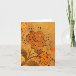 Goldene Einlegearbeit-Blumen-Anmerkungs-Karte Karte
