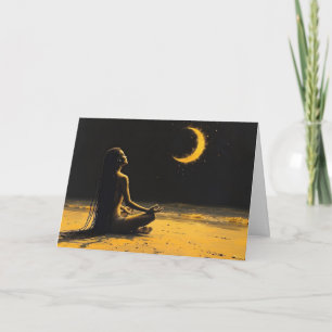 Goldene Einsamkeit, Mondlicht-Meditationsbejahung Karte