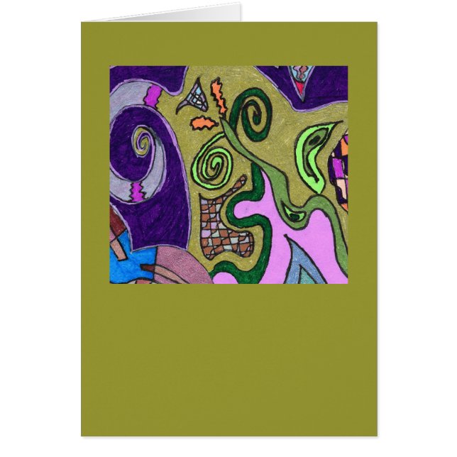 "Goldene Elefant"-Original abstrakt (Vorne)