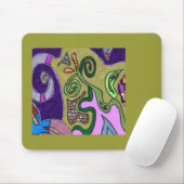 "Goldene Elefant"-Original abstrakt Mousepad (Mit Mouse)