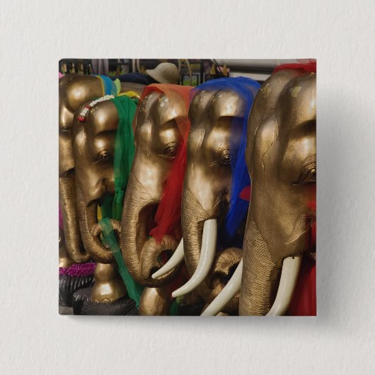 Goldene Elefanten Button (Vorderseite)