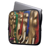 Goldene Elefanten Laptopschutzhülle (Vorderseite Links)