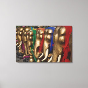 Goldene Elefanten Leinwanddruck