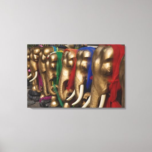 Goldene Elefanten Leinwanddruck (Vorderseite)