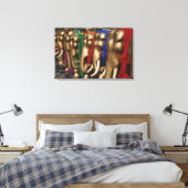 Goldene Elefanten Leinwanddruck (Insitu (Schlafzimmer))