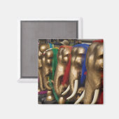 Goldene Elefanten Magnet (Vorderseite/Rückseite)