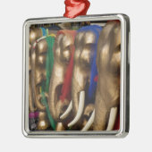Goldene Elefanten Silbernes Ornament (Links)
