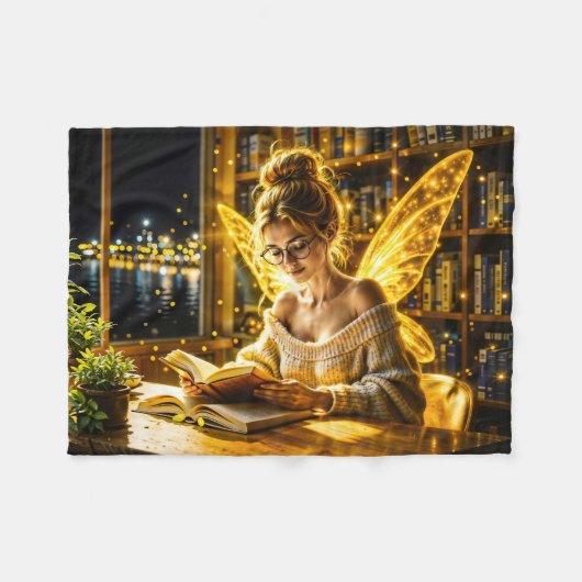 Goldene, elegante, 100 Jahre alte, goldene Kunst Fleecedecke (Vorderseite (Horizontal))