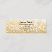 Goldene, elegante Eyelashes und Augenbrauen Mini Visitenkarte (Rückseite)