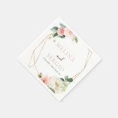 Goldene Elegante Fall-Blume Hochzeit Serviette (Ecke)