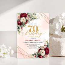 Goldene elegante Geburtstagseinladung zum 70. mit 