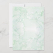 Goldene, elegante Hochzeit im Grünen Einladung (Rückseite)