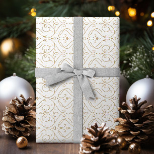 Goldene elegante moderne klassische Vintage-Hochze Geschenkpapier
