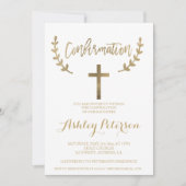 Goldene, elegante Typografie-Bestätigung Einladung (Vorderseite)