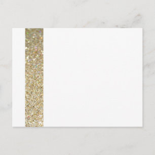 Goldene, elegante und moderne Einladung Postkarte